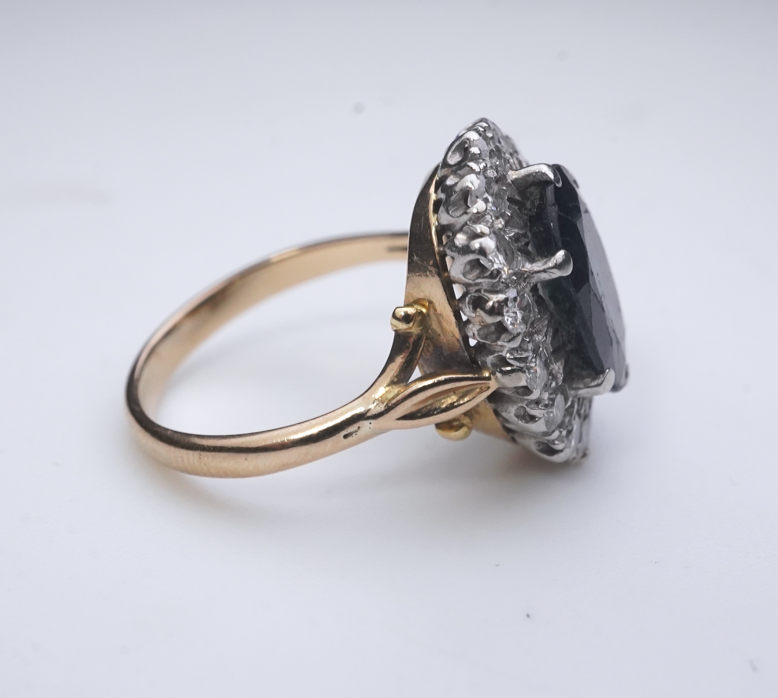 A sapphire and diamond ring